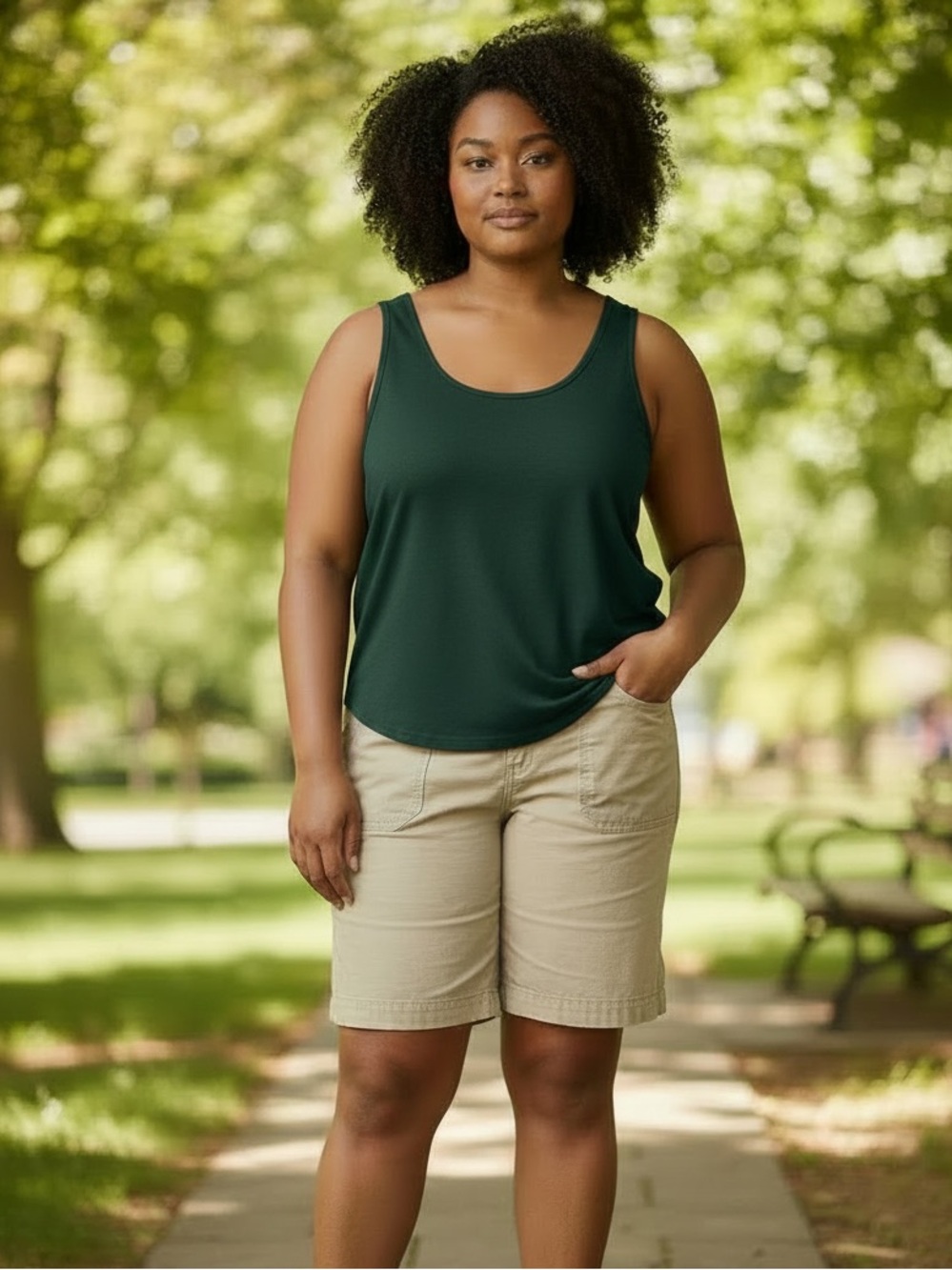 Eddie Bauer Womens Khaki Blakely Fit Bermuda Shorts